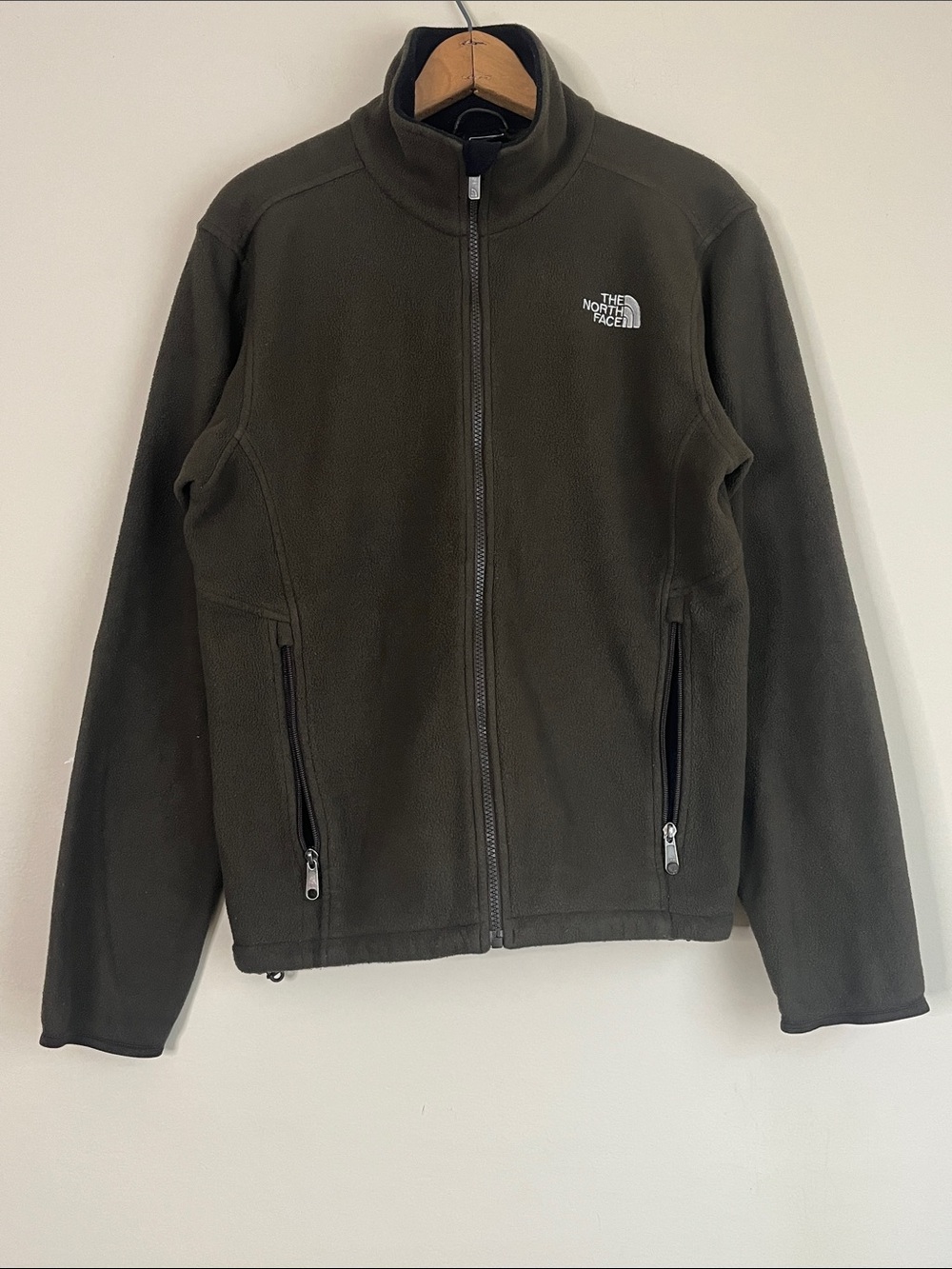 The North Face Men's Brown Zip-Up Fleece Jacket Size S